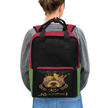#Rossolini1# Red/Black/Green 2 Twin Handle Backpack (Model 1732)