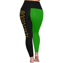 #Rossolini1# TheName B/GR Plus Size High Waist Leggings (Model L44)