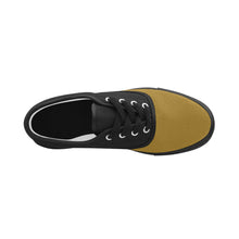 #Rossolini1# Tips Gold Aries Men's Canvas Shoes (Model 029)