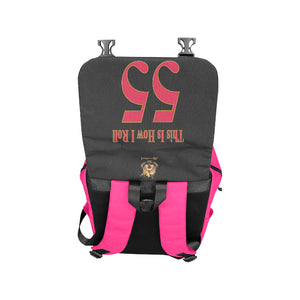 #This Is How I Roll# 55 Red/Gold Casual Shoulders Backpack (Model 1623)