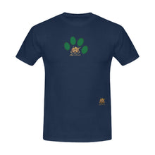 #MARKEDFORLIFE# Green Paw Navy Blue Men's T-Shirt