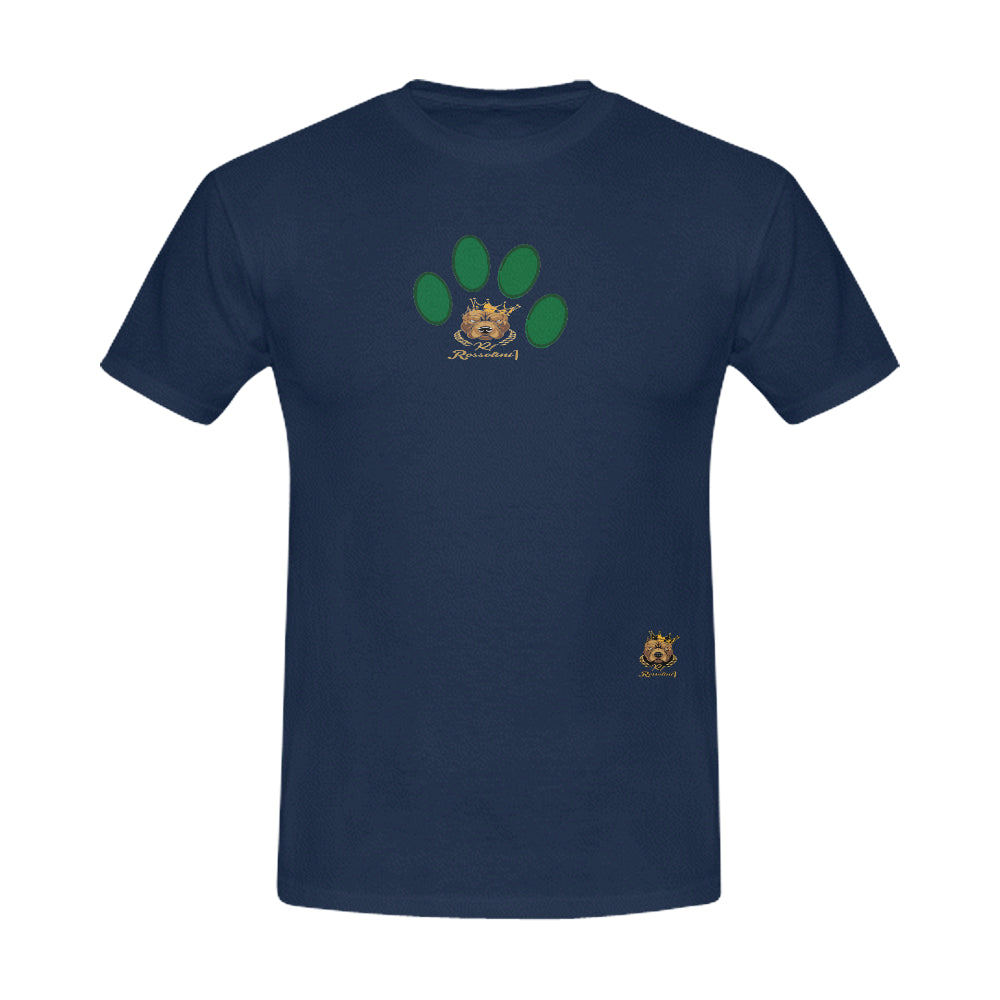 #MARKEDFORLIFE# Green Paw Navy Blue Men's T-Shirt