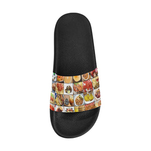 #Rossolini1# Food Men's Slide Sandals/Large Size (Model 057)