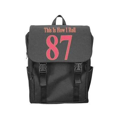 #This Is How I Roll# 87 Red/Gold Casual Shoulders Backpack (Model 1623)