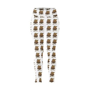 #Rossolini1# MaskOff White Plus Size High Waist Leggings (Model L44)