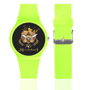 #Rossolini1# Green Unisex Round Rubber Sport Watch(Model 314)