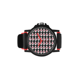 #Rossolini1# KC Red Hours/Seconds Unisex Silicone Strap Plastic Watch (Model 316)