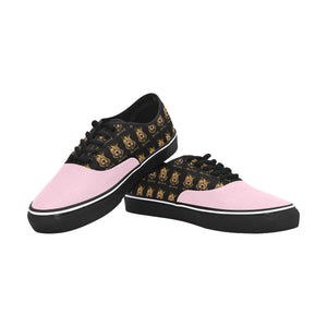 #Rossolini1# Light Pink Classic Women's Canvas Low Top Shoes/Large (Model E001-4)