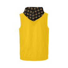 #Rossolini1# Gold All Over Print Sleeveless Zip Up Hoodie for Men (Model H16)