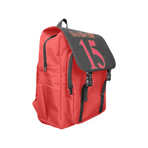 #This Is How I Roll# 15 Red/Gold Casual Shoulders Backpack (Model 1623)