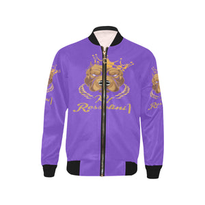 #MASKOFF# Purple Kids' Bomber Jacket (Model H40)