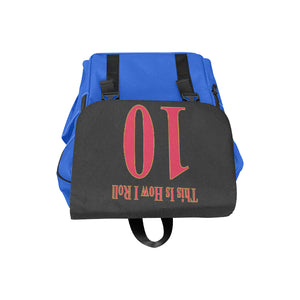 #This Is How I Roll# 10 Red/Gold Casual Shoulders Backpack (Model 1623)