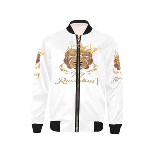 #MASKOFF# White Kids' Bomber Jacket (Model H40)
