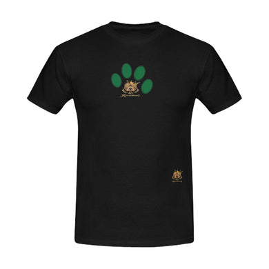 #MARKEDFORLIFE# Green Paw Black Men's T-Shirt
