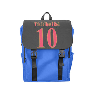 #This Is How I Roll# 10 Red/Gold Casual Shoulders Backpack (Model 1623)