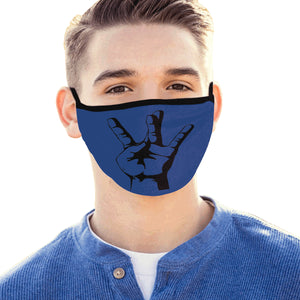 #STRAIGHT OUT OF THE WEST# Blue Mouth Mask