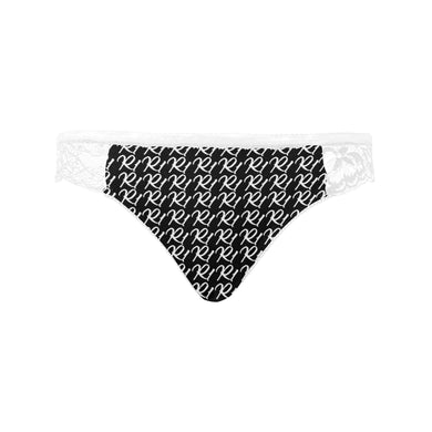 #Rossolini1# R1 White Writing Women's Lace Panty (Model L41)