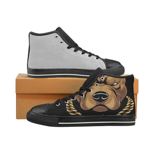 #Rossolini1# InSider Gray Men’s Classic High Top Canvas Shoes (Model 017)