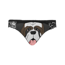 #Rossolini1# Saint Bernard Black Women's Lace Panty (Model L41)