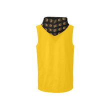 #Rossolini1# Gold Sleeveless Zip Up Hoodie for Women (Model H16)