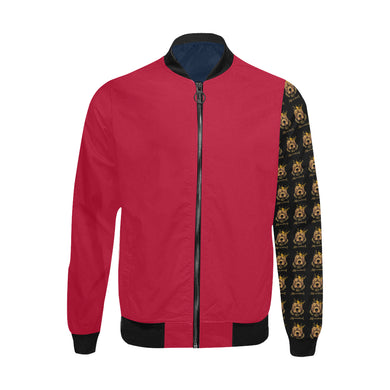 #Rossolini1# All Left Red All Over Print Bomber Jacket for Men (Model H31)