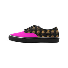 #Rossolini1# Hot Pink Classic Women's Canvas Low Top Shoes/Large (Model E001-4)
