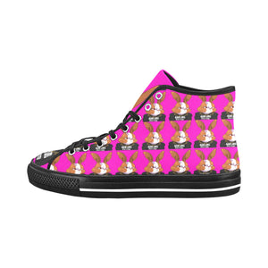 #BLM# Rabbit Hot Pink Vancouver H Women's Canvas Shoes (1013-1)