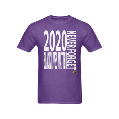 #NEVERFORGET# BLM 2020 Men's Purple T-Shirt