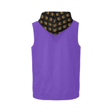 #Rossolini1# Purple Sleeveless Zip Up Hoodie for Men (Model H16)