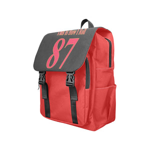 #This Is How I Roll# 87 Red/Gold Casual Shoulders Backpack (Model 1623)