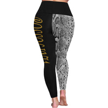 #Rossolini1# TheName SnakeSkin IMG Plus Size High Waist Leggings (Model L44)