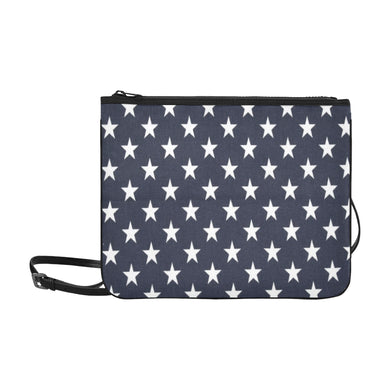 #Rossolini1#  Blue Stars Slim Clutch Bag (Model 1668)
