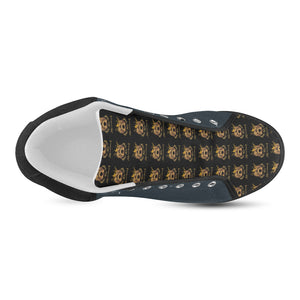 #Rossolini1# TimeLess Navy Blue Men's Chukka Canvas Shoes (Model 003)