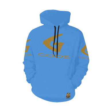 #Rossolini1# G-CODE Blue Hoodie for Women (USA Size) (Model H13)