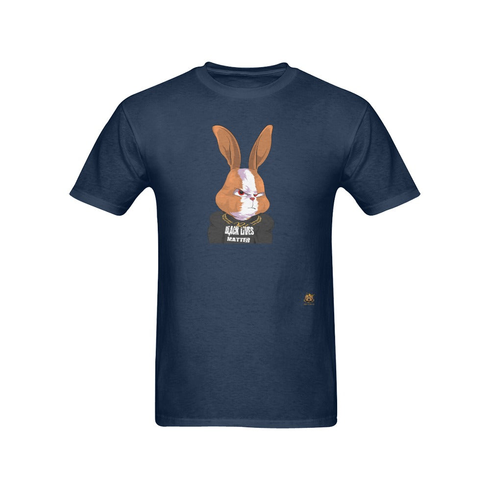 #BLM# Rabbit Navy Blue T-Shirt
