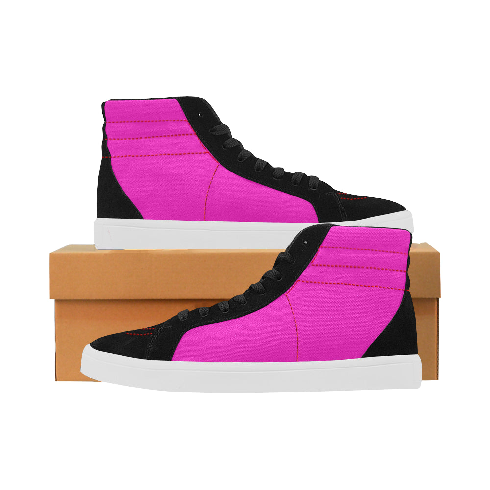 #Rossolini1# Hot Pink Capricorn High Top Casual Shoes for Women (Model 037)