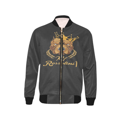 #Rossolini1# In Your Face Charcoal Kids' Bomber Jacket (Model H40)