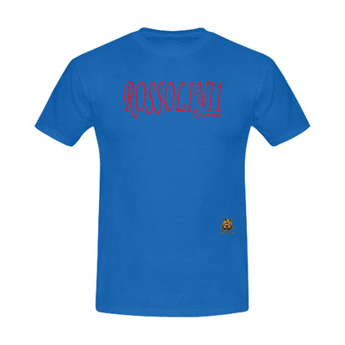 #Rossolini1.com# Red Writing Blue Men's T-Shirt
