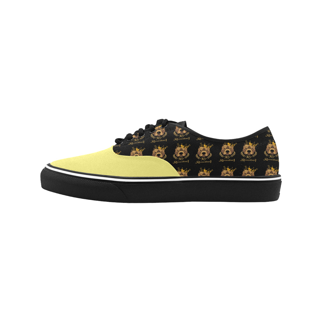 #Rossolini1# Lemon Classic Women's Canvas Low Top Shoes/Large (Model E001-4)