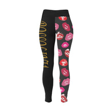 #Rossolini1# TheName LIPS Plus Size High Waist Leggings (Model L44)