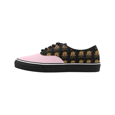#Rossolini1# Light Pink Classic Women's Canvas Low Top Shoes/Large (Model E001-4)