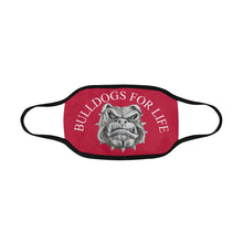 #BULLDOGS FOR LIFE# White Writing Mouth Mask in One Piece (2 Filters Included) (Model M02)