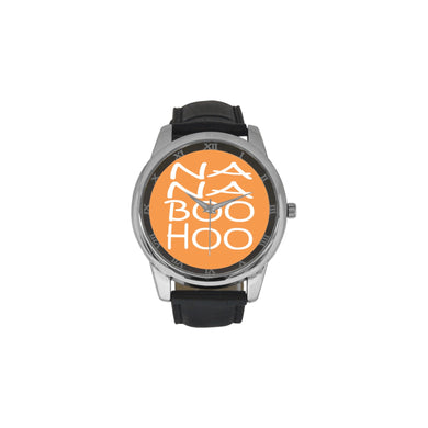 #Rossolini1# NA NA BOO HOO Orange Leather Strap Large Dial Watch(Model 213)
