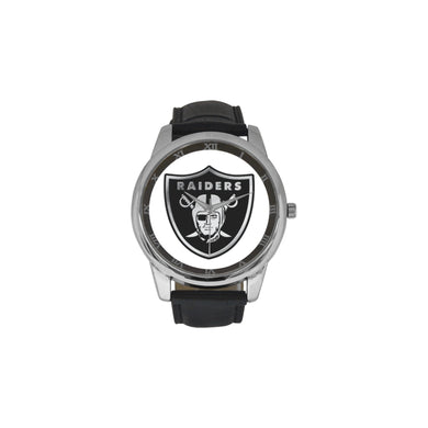 #Rossolini1# Raiders White Men's Leather Strap Large Dial Watch(Model 213)