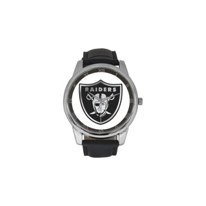 #Rossolini1# Raiders White Men's Leather Strap Large Dial Watch(Model 213)