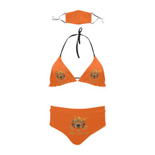 #Rossolini1# Orange Stringy Selvedge Bikini Set with Mouth Mask (S11)