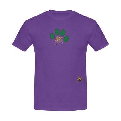 #MARKEDFORLIFE# Green Paw Purple Men's T-Shirt
