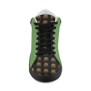 #Rossolini1# TimeLess Grass Green Men's Chukka Canvas Shoes (Model 003)