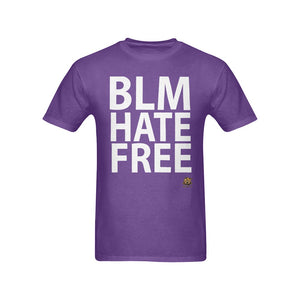 #BLM# HATE FREE Purple T-Shirt