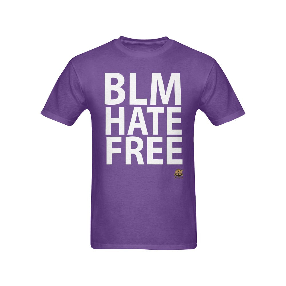 #BLM# HATE FREE Purple T-Shirt